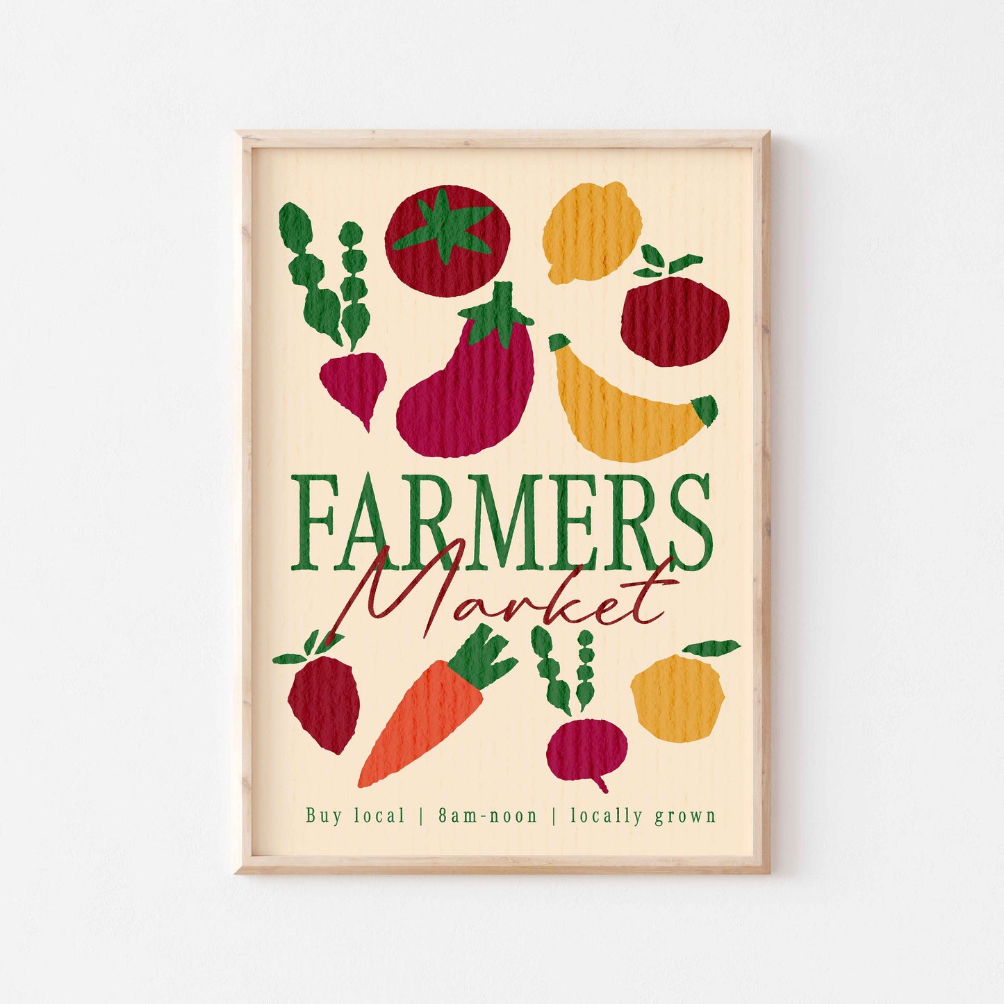 Impression artistique de légumes du marché fermier