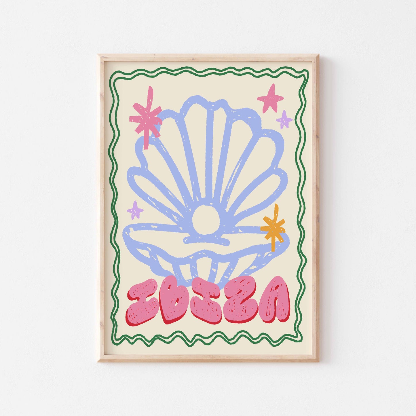 Ibiza Seashell Art Print