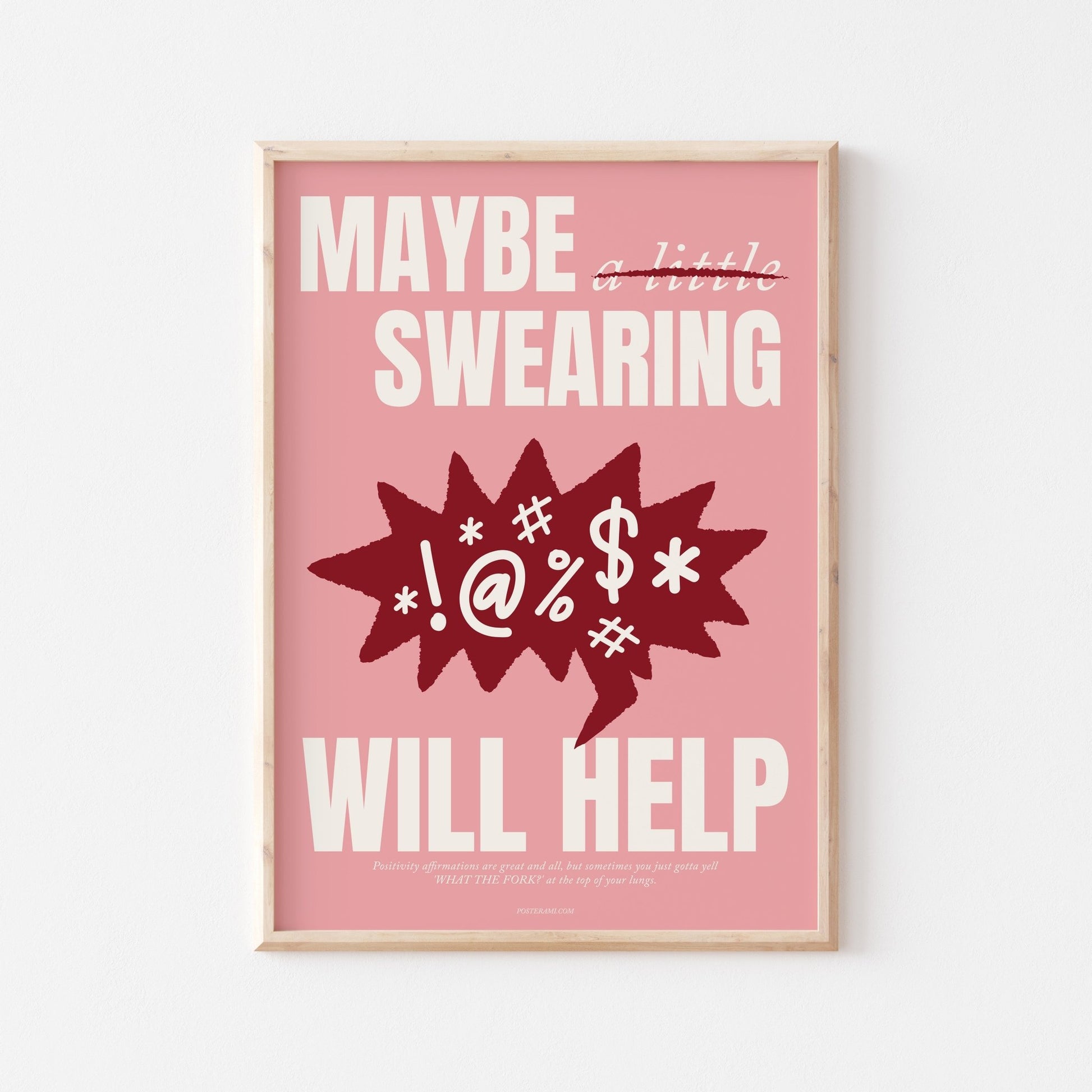 A Little Swearing Art Print - Posterami
