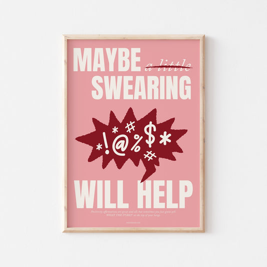A Little Swearing Art Print - Posterami