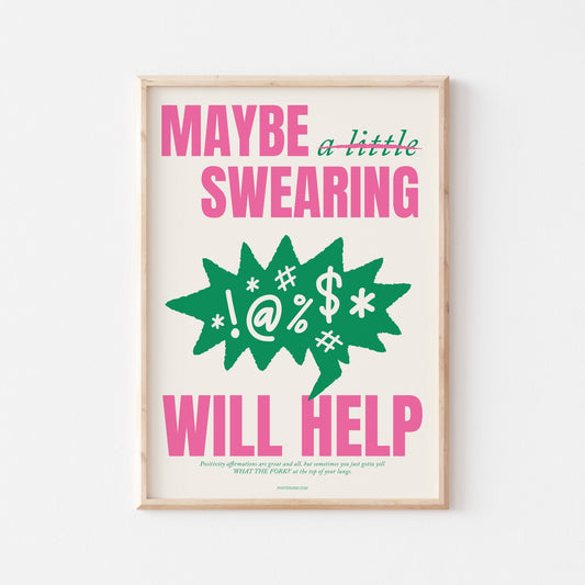 A Little Swearing Art Print - Posterami