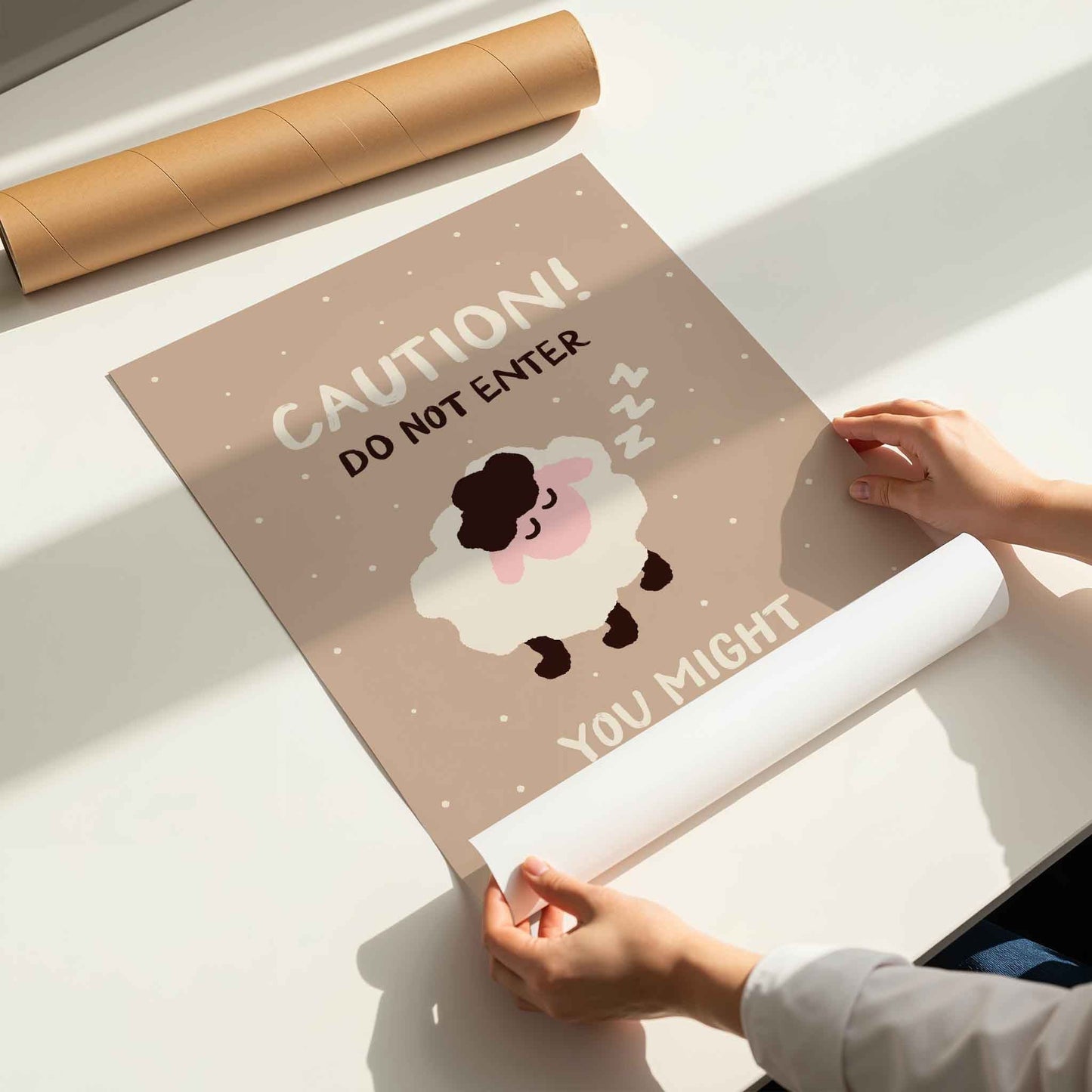 Caution! You Might Fall Asleep Art Print - Posterami