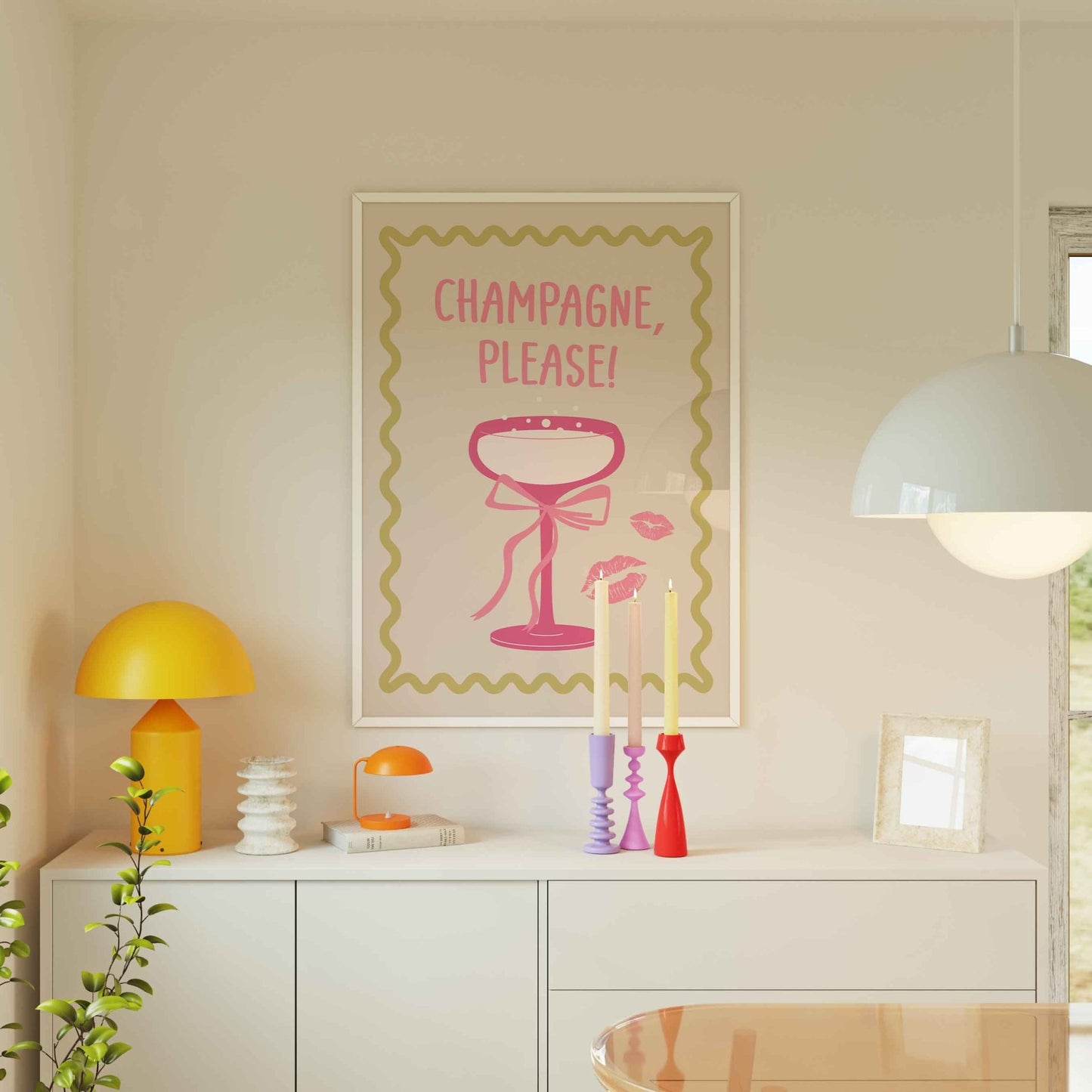 Champagne Please! Art Print No. 2 - Posterami