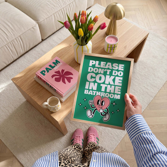 Coke In The Bathroom Print No. 1 - Posterami