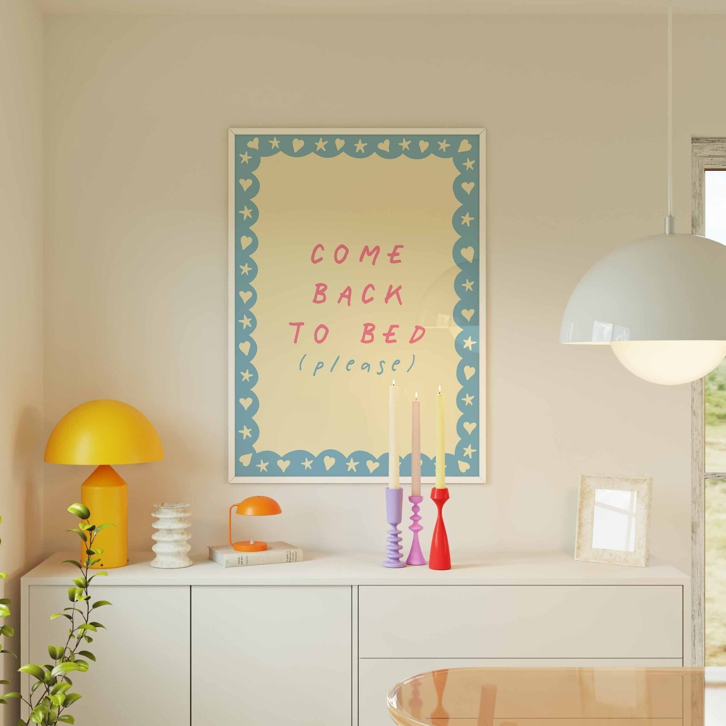 Come Back to Bed Art Print - Posterami