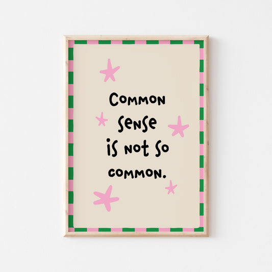 Common Sense Art Print - Posterami