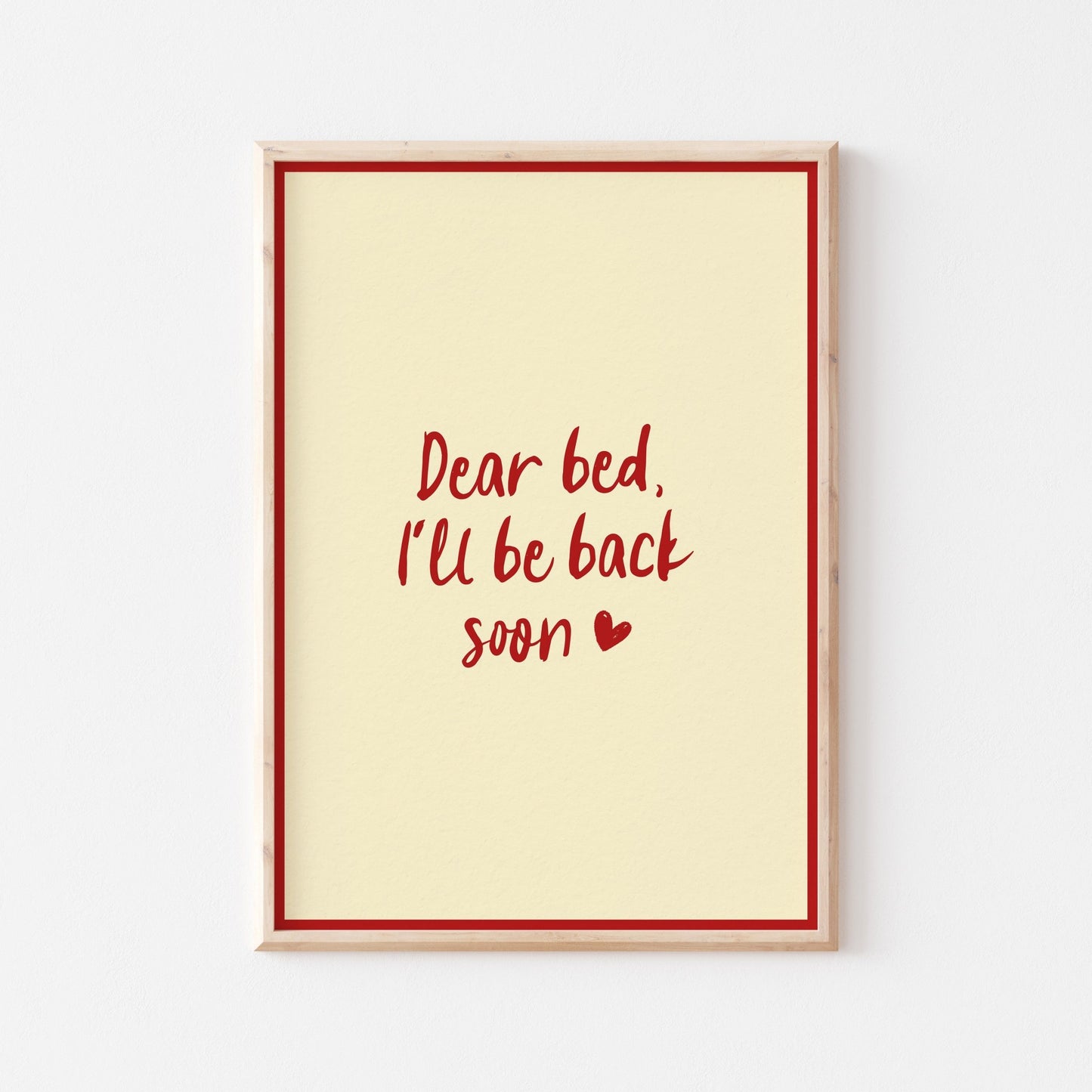 Dear Bed Art Print - Posterami