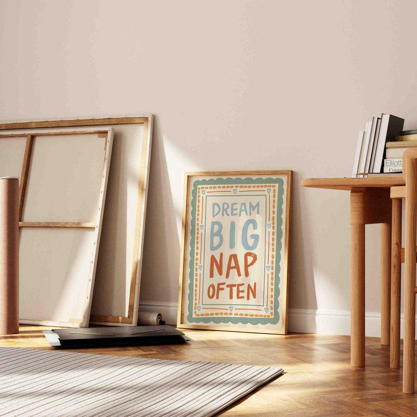 Dream Big Nap Often Art Print - Posterami