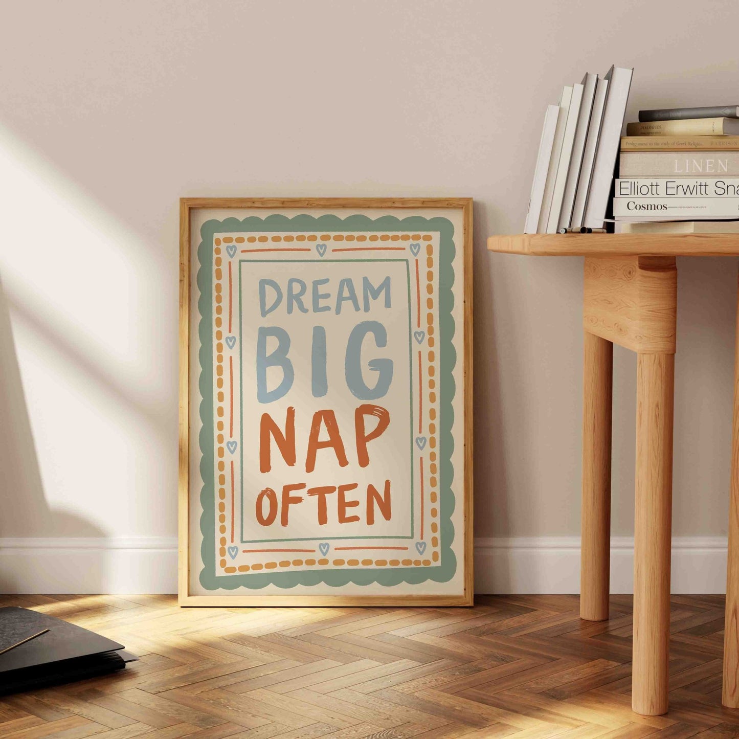 Dream Big Nap Often Art Print - Posterami