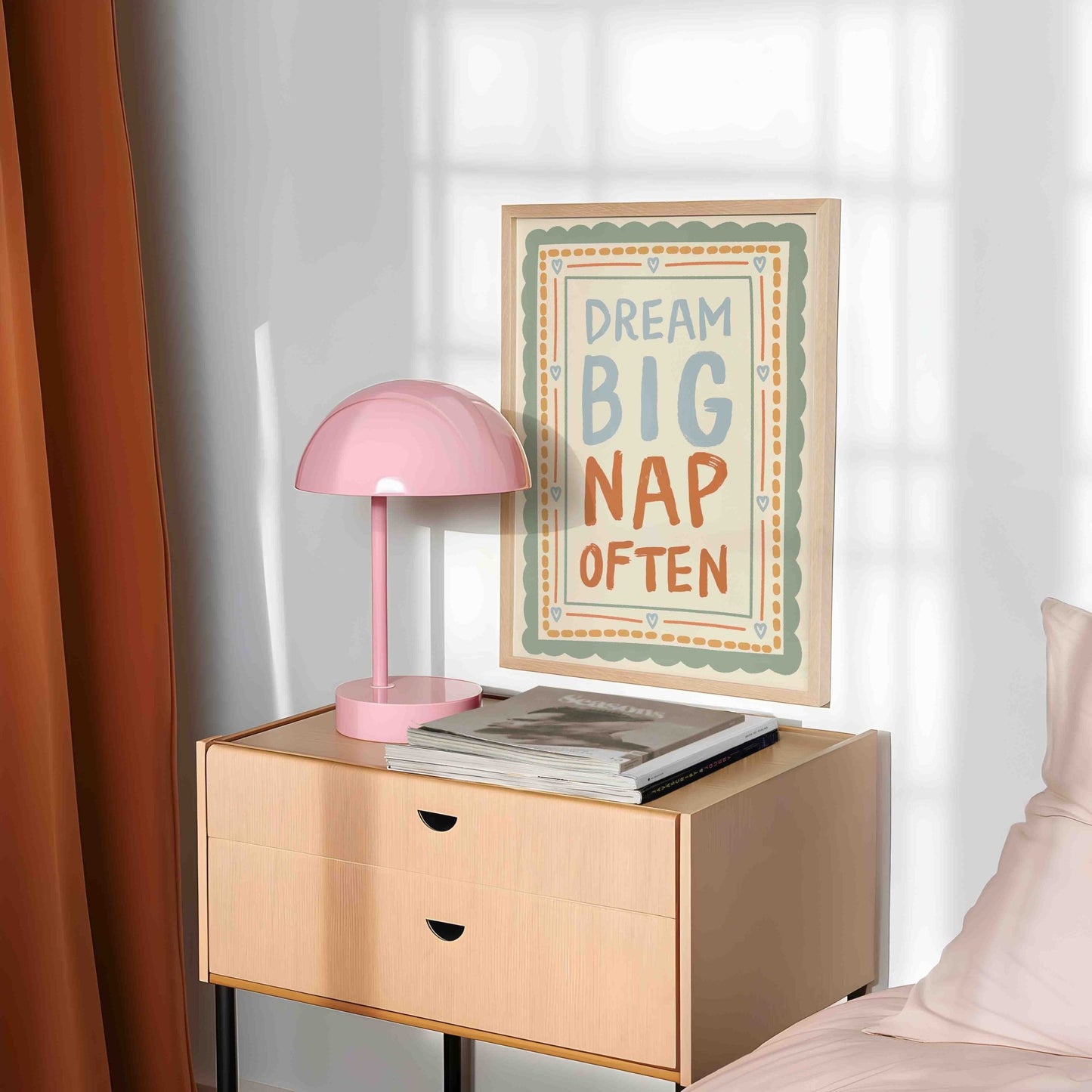 Dream Big Nap Often Art Print - Posterami