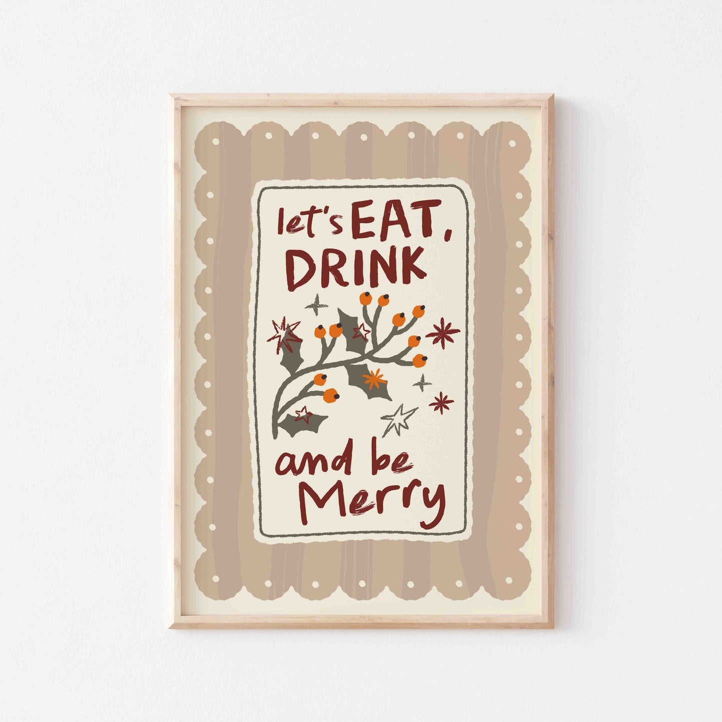 Eat Drink And Be Merry Art Print - Posterami