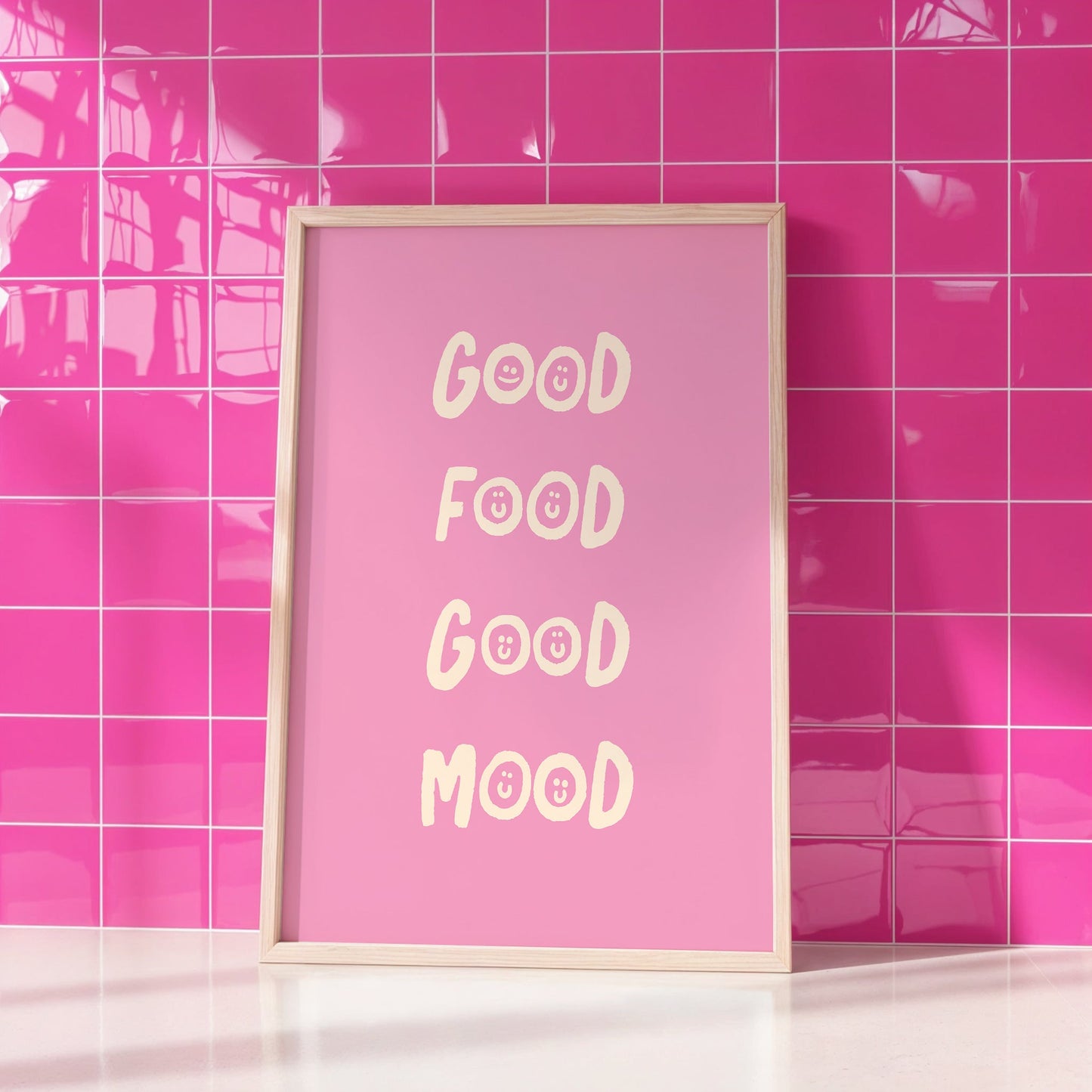 Good Food Good Mood Art Print - Posterami