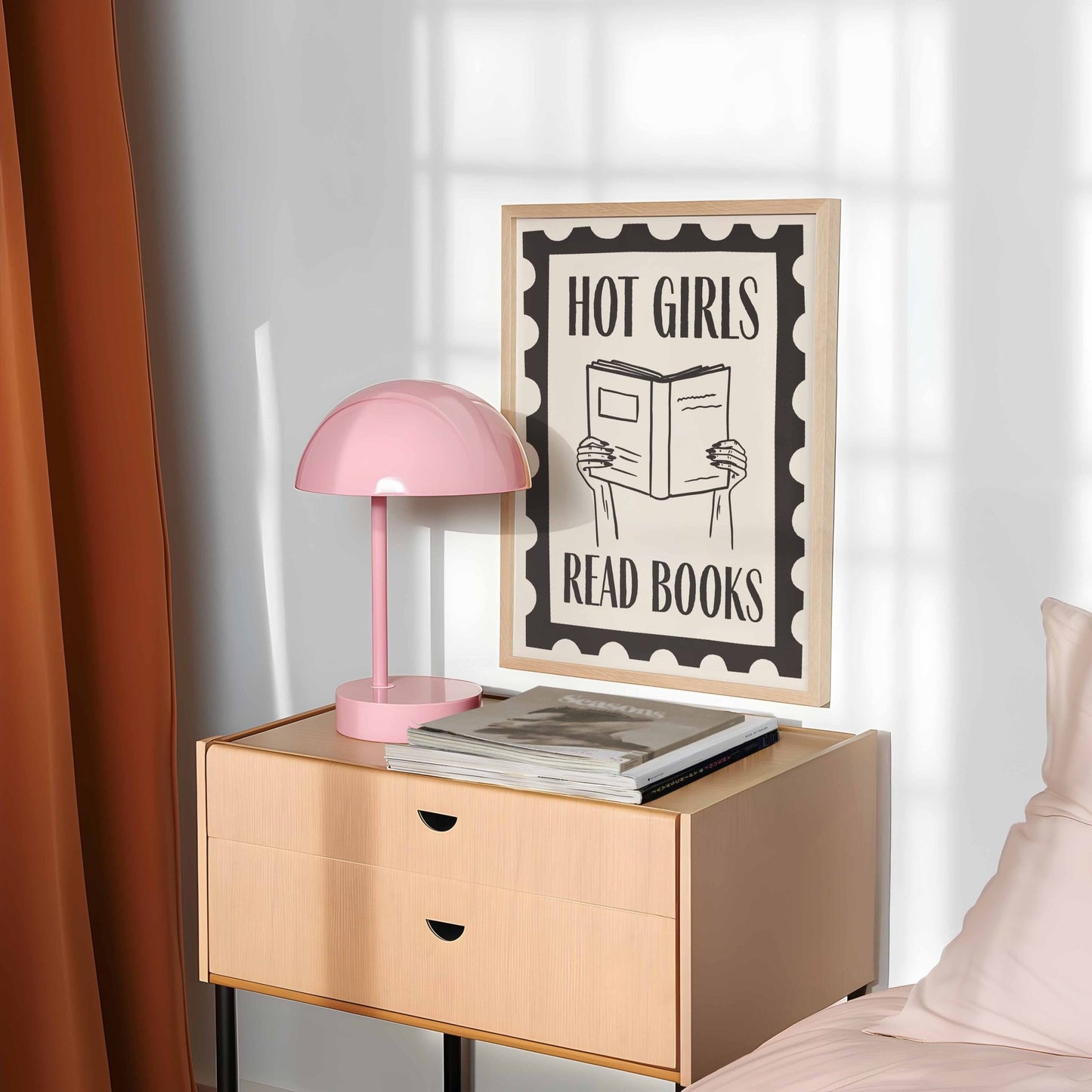 Hot Girls Read Books Art Print - Posterami