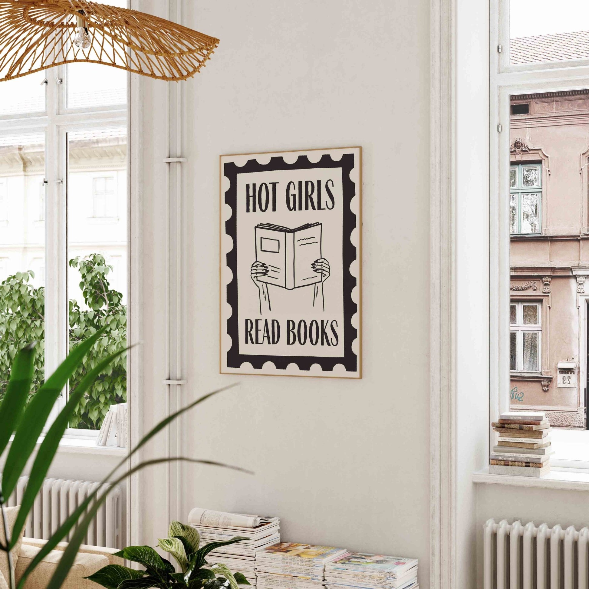 Hot Girls Read Books Art Print - Posterami