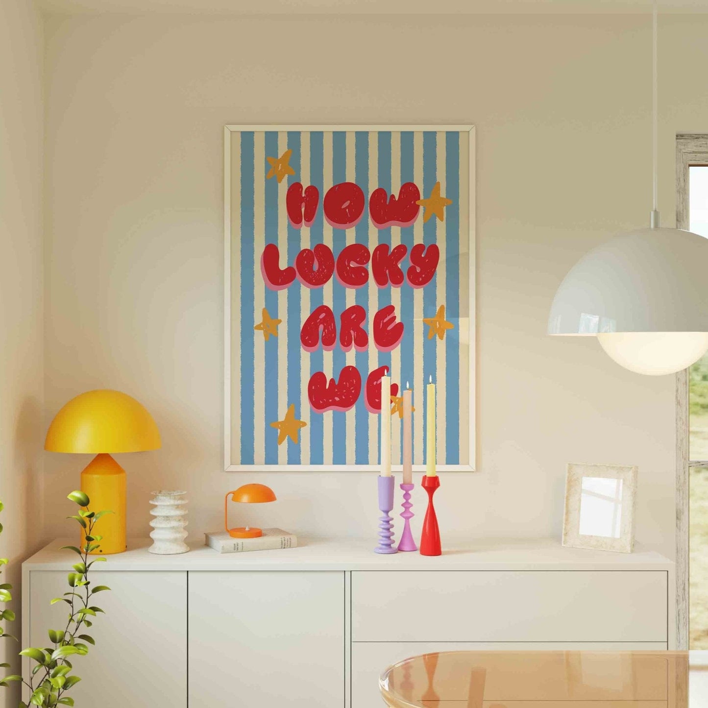 How Lucky Are We Art Print - Posterami