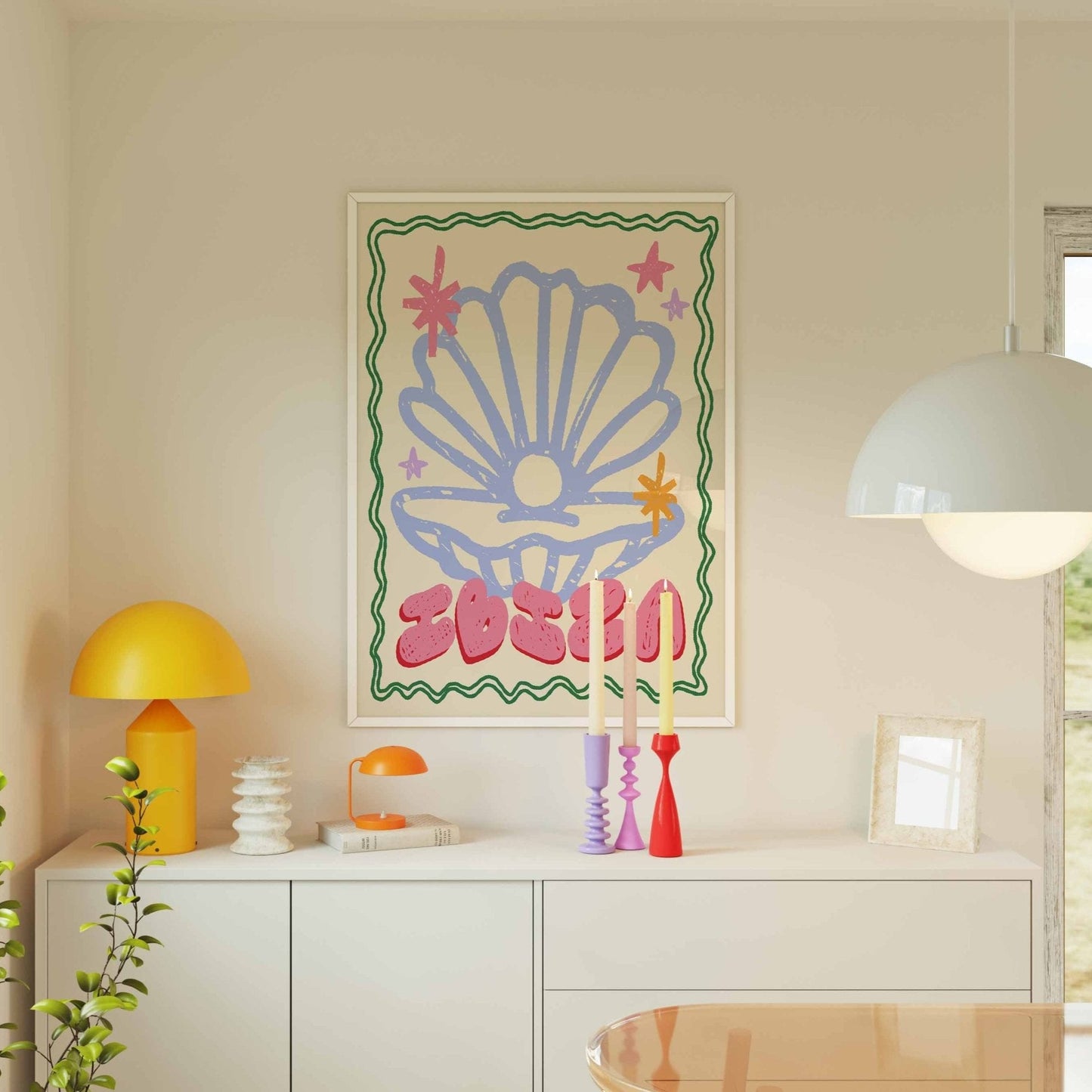 Ibiza Seashell Art Print - Posterami