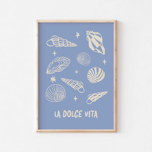La Dolce Vita Seashells Art Print - Posterami