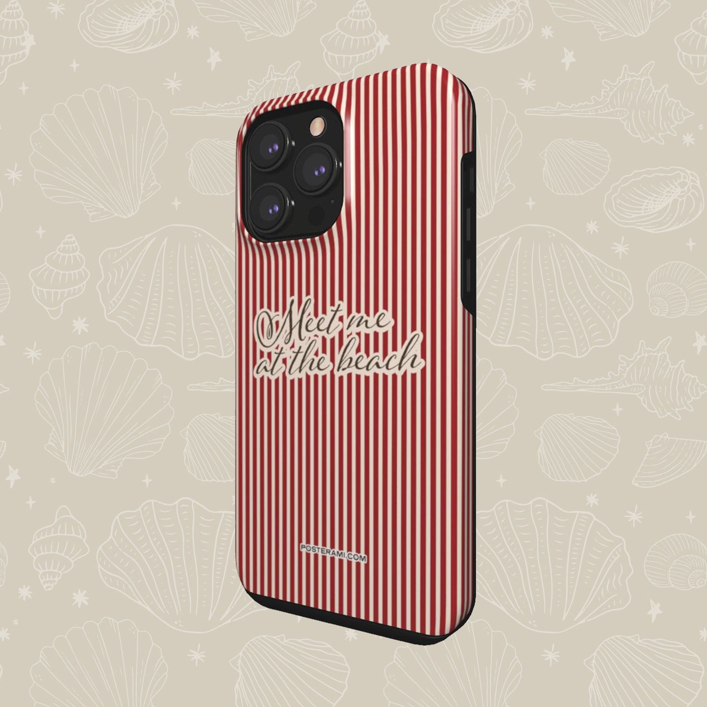 Meet Me At The Beach Tough Phone Case - Posterami