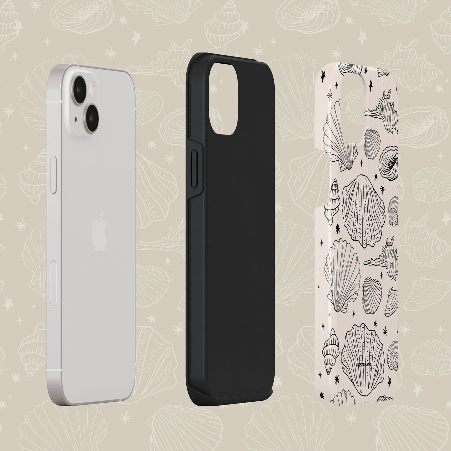 Minimal Coastal Tough Phone Case - Posterami