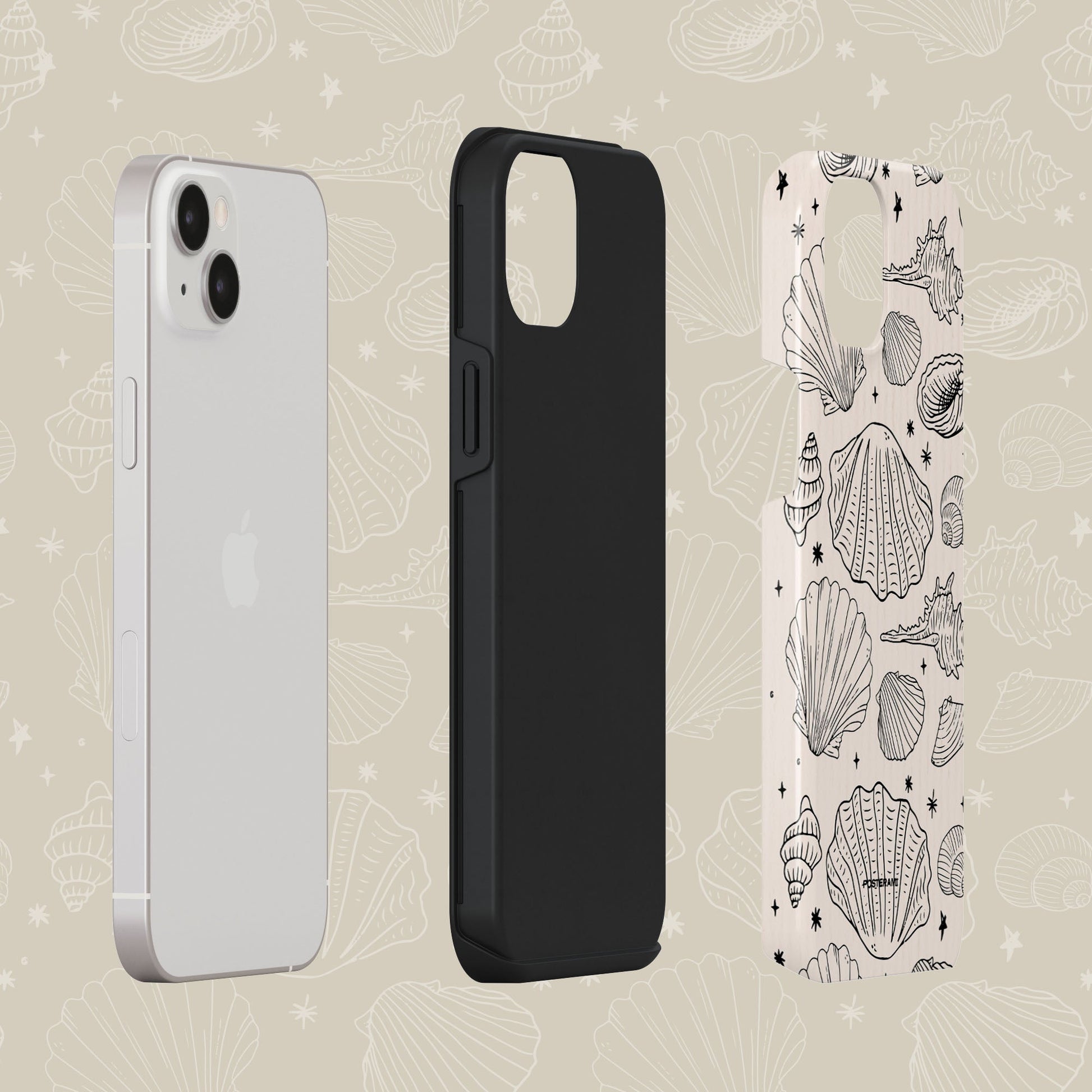 Minimal Coastal Tough Phone Case - Posterami