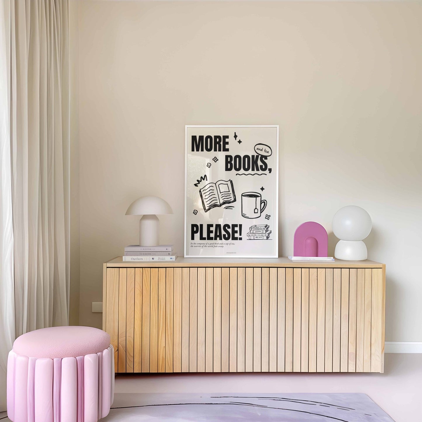 More Books, Please! Art Print - Posterami