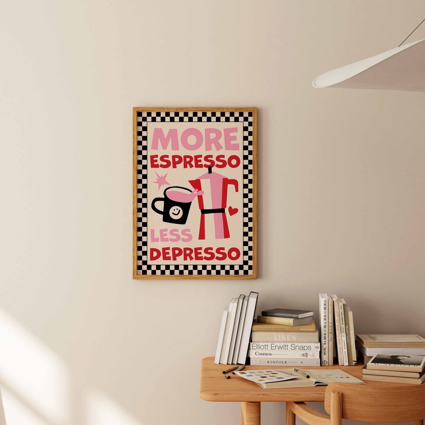 More Espresso Less Depresso Art Print - Posterami