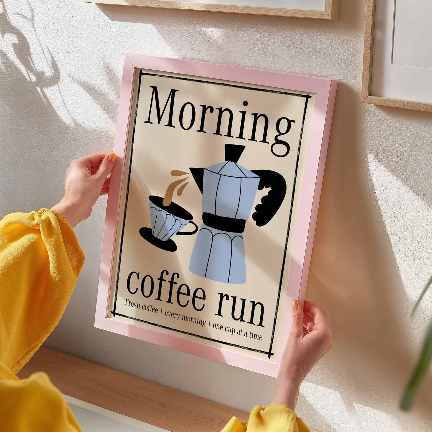 Morning Coffee Run Art Print - Posterami