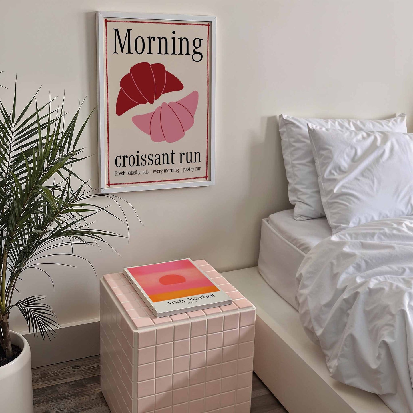 Morning Croissant Run Art Print - Posterami