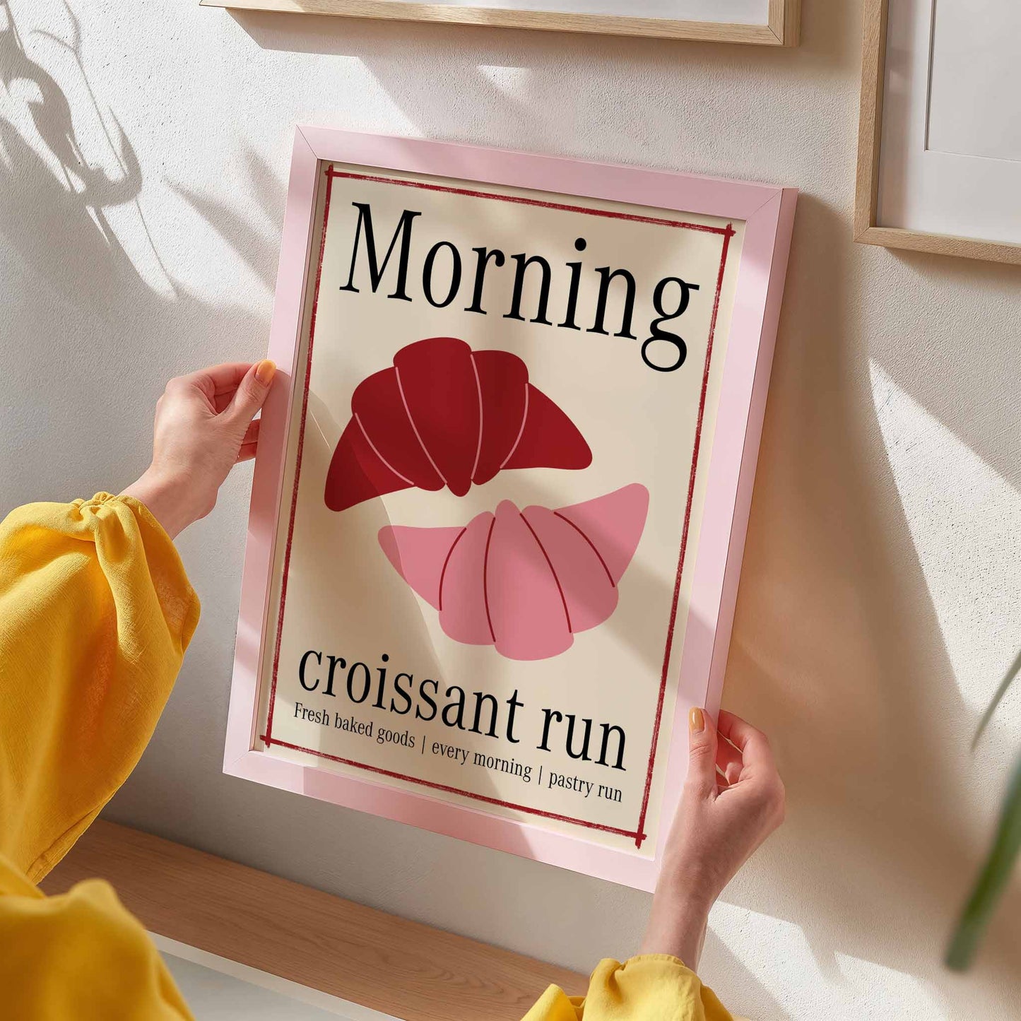 Morning Croissant Run Art Print - Posterami
