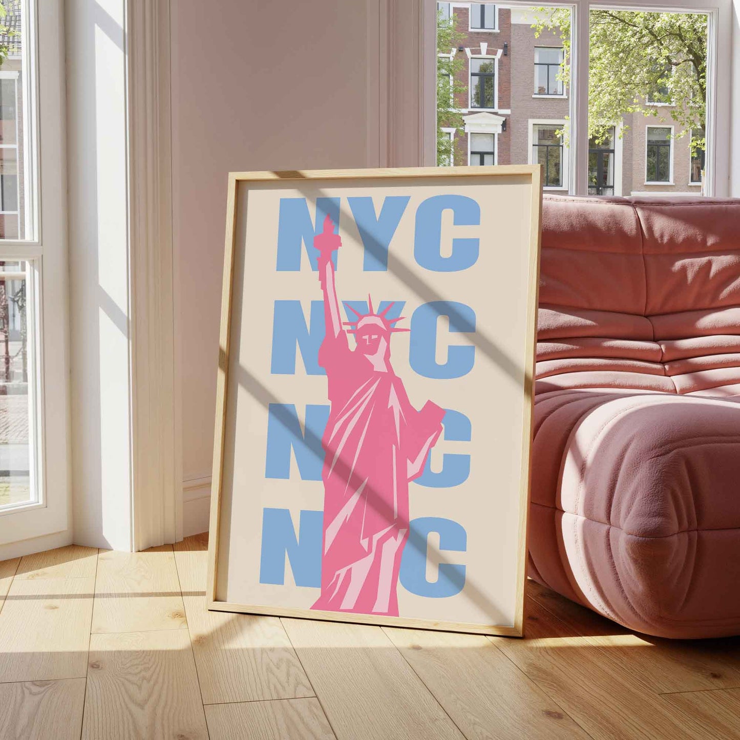 NYC Print Blue - Posterami