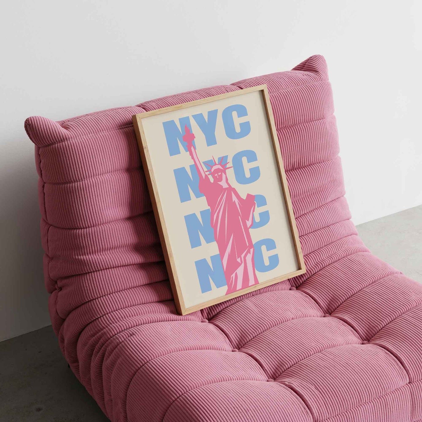 NYC Print Blue - Posterami