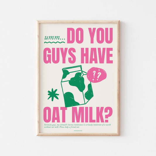 Oat Milk Art Print - Posterami