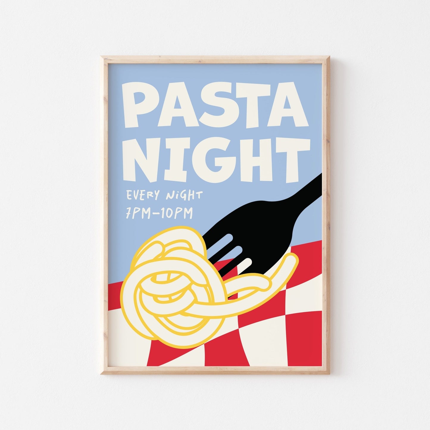 Pasta Night Art Print - Posterami