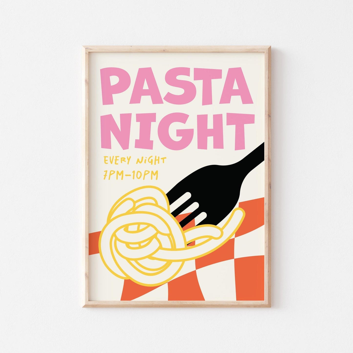 Pasta Night Art Print - Posterami