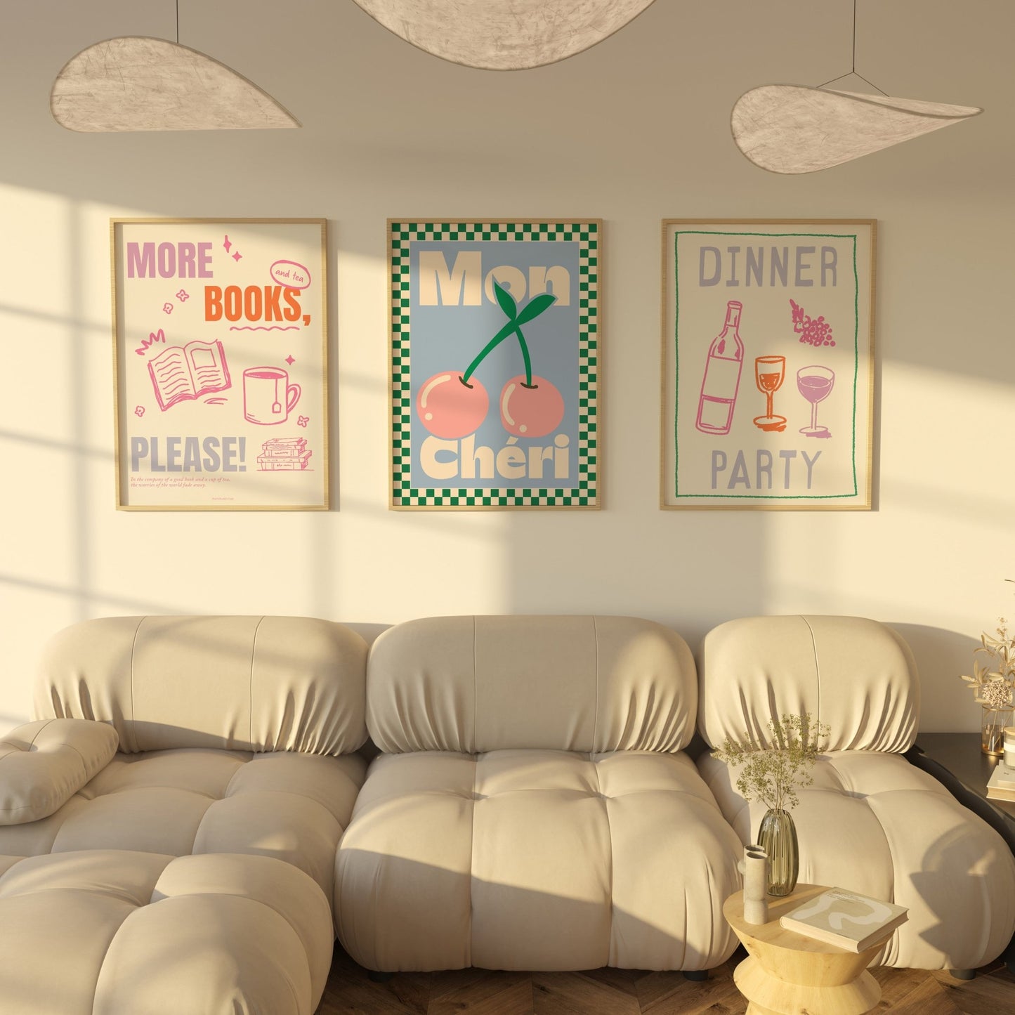 Pastel Charm Print Set of 3 - Posterami