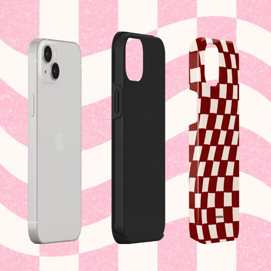 Red Checkers Tough Phone Case - Posterami