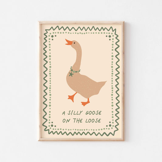 Silly Goose Art Print - Posterami