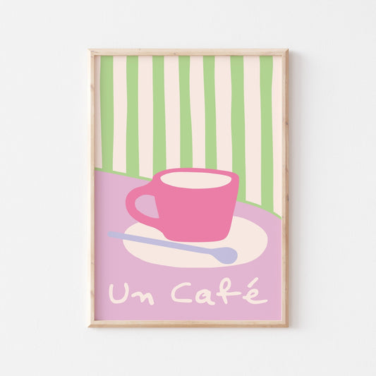 Un Cafe Art Print - Posterami
