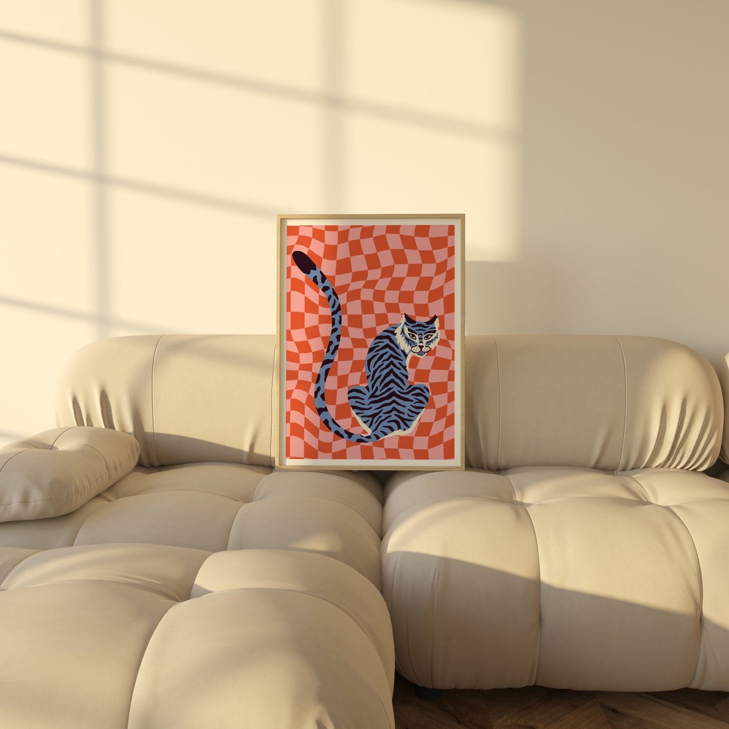 Checkered Tiger - POSTERAMI