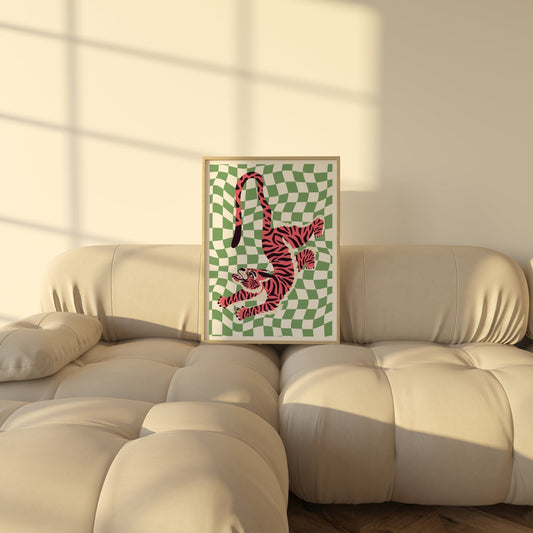 Checkered Tiger - POSTERAMI