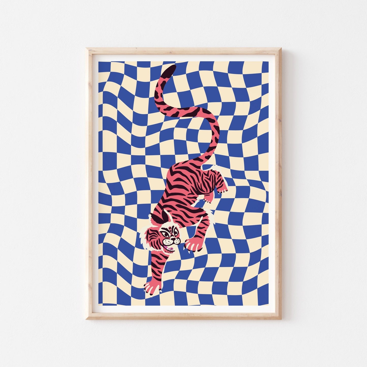 Checkered Tiger - POSTERAMI
