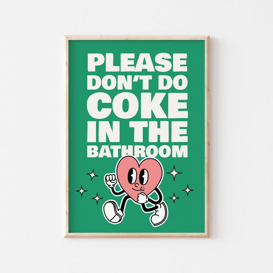 Coke In The Bathroom Print No. 1 - POSTERAMI