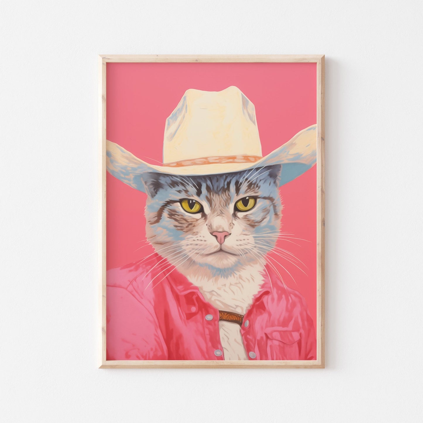 Cowboy Cat Art Print - POSTERAMI