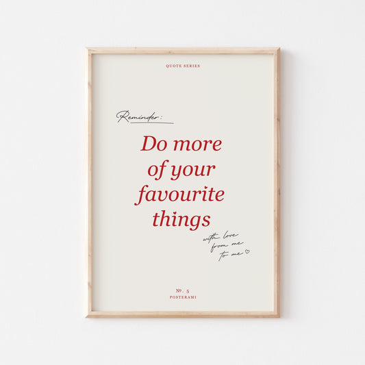 Favourite Things Art Print - Posterami