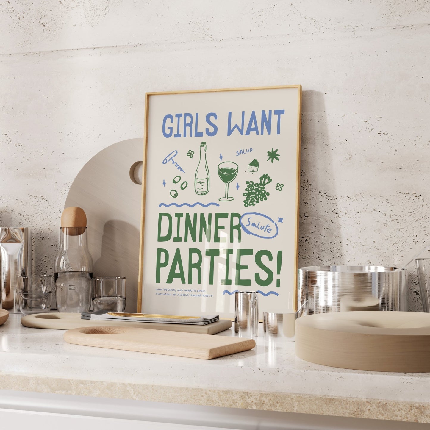 Girls Want Dinner Parties Art Print - Posterami