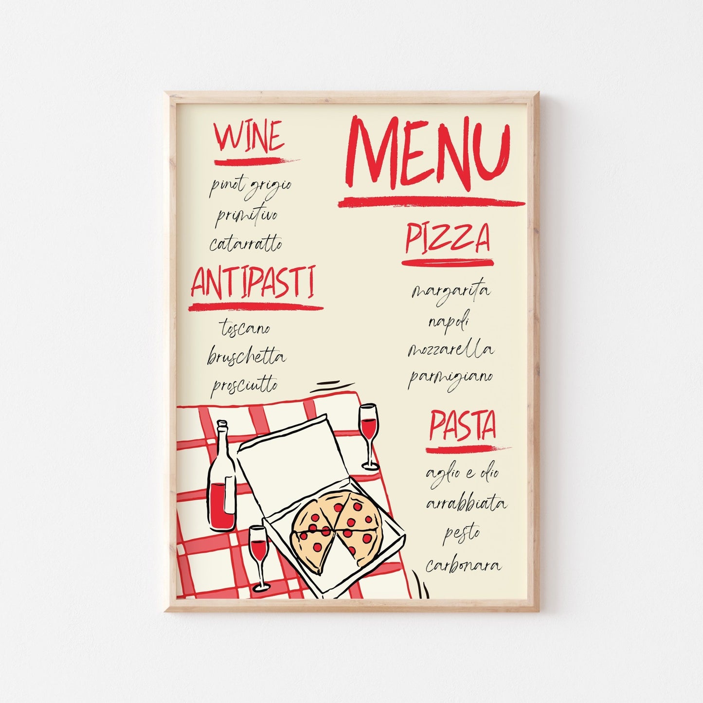Italian Food Menu - POSTERAMI