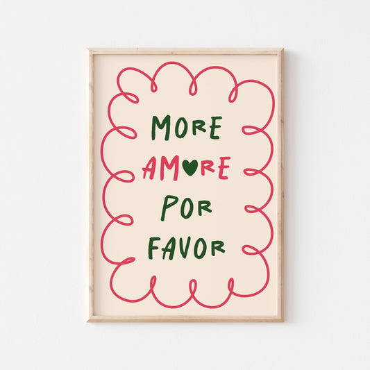 More Amore Por Favor Art Print - Posterami