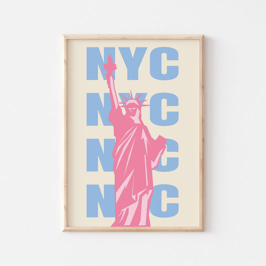NYC Print Blue - POSTERAMI