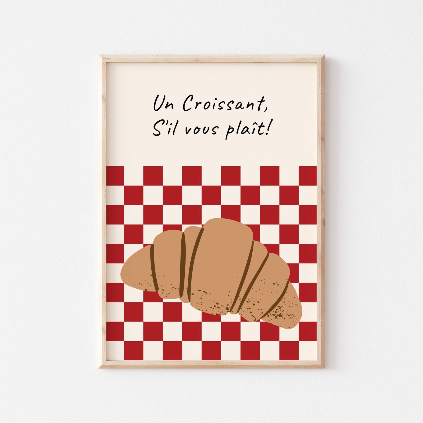 One Croissant Art Print - Posterami