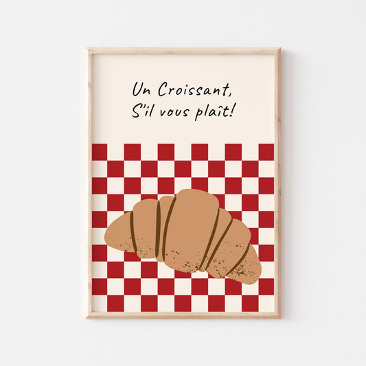 One Croissant Art Print - Posterami